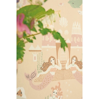 Majvillan, wallpaper for the children's room Mermaid reef, sandy beige