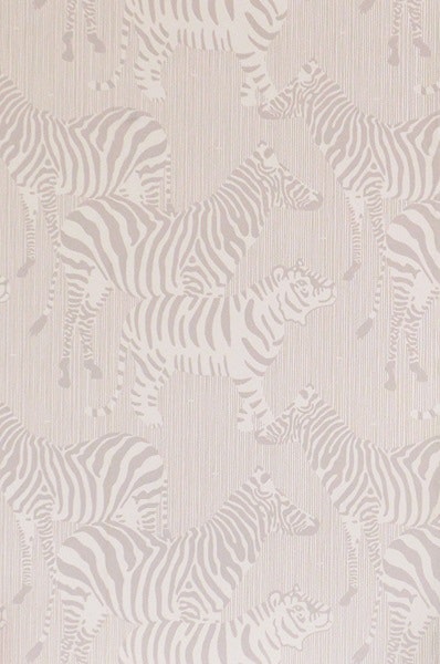 Majvillan, wallpaper for the children's room Safari stripes, warm grey 