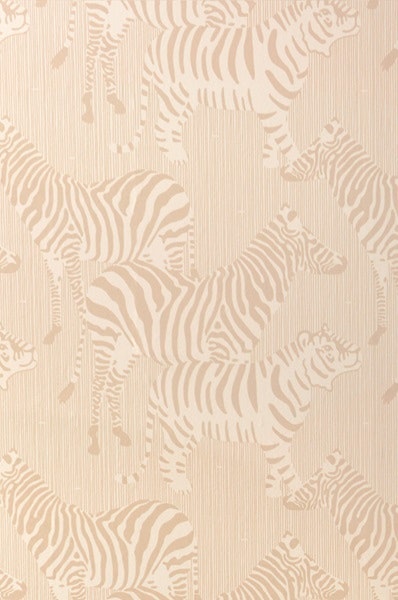 Majvillan, wallpaper for the children's room Safari stripes, dusty beige 