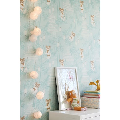 Majvillan, wallpaper for the children's room Bambu, turquoise