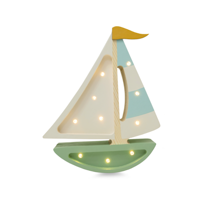 Little Lights, Night lamp for the children's room, Sailboat olive tree