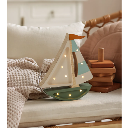 Little Lights, Night lamp for the children's room, Sailboat olive tree