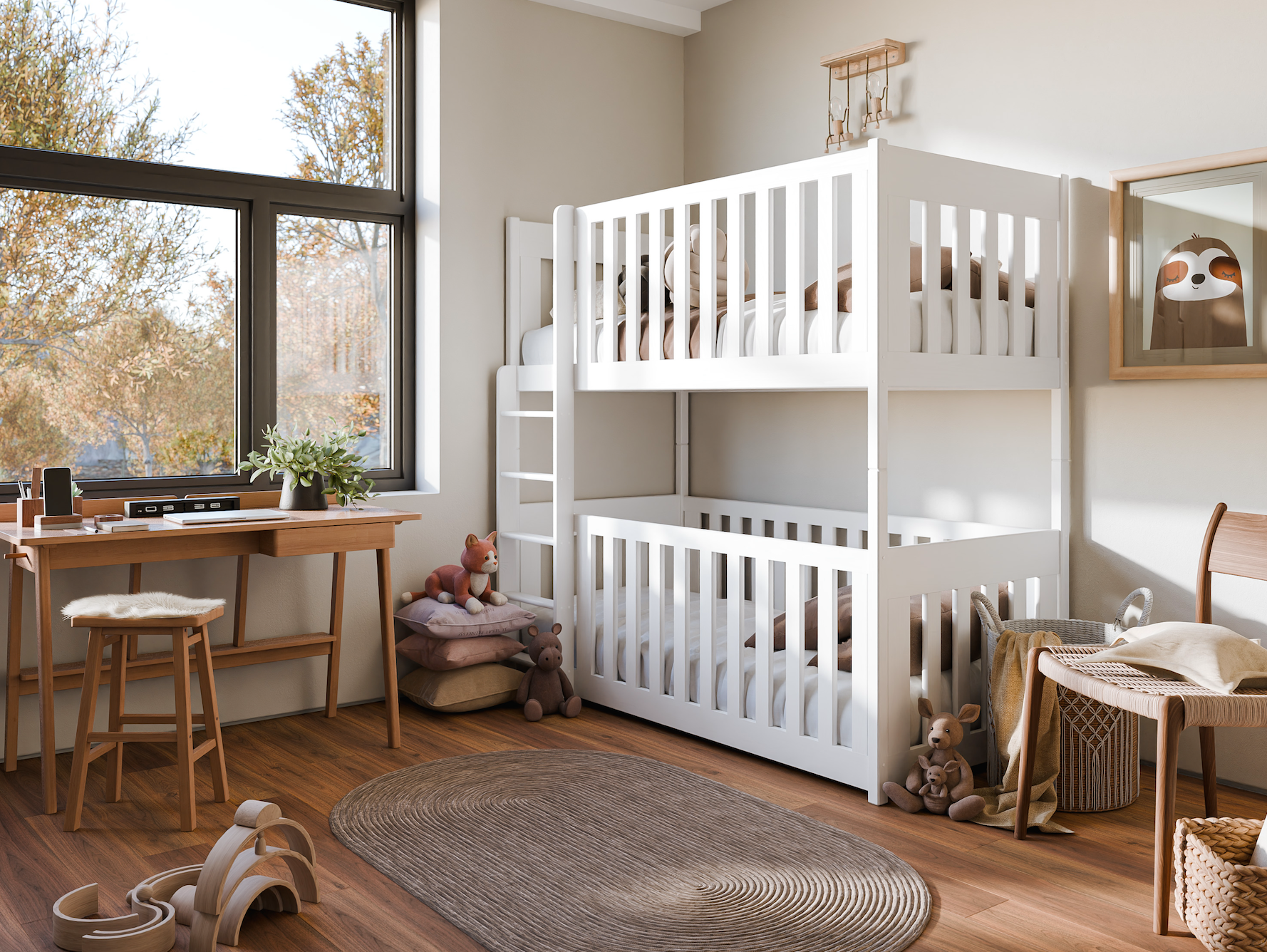 Bunk bed with barrier, Kalle 