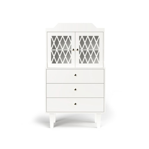 Cam Cam, vitrinskåp French Cabinet Harlequin, Vit