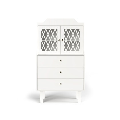 Cam Cam, French Cabinet Harlequin, White