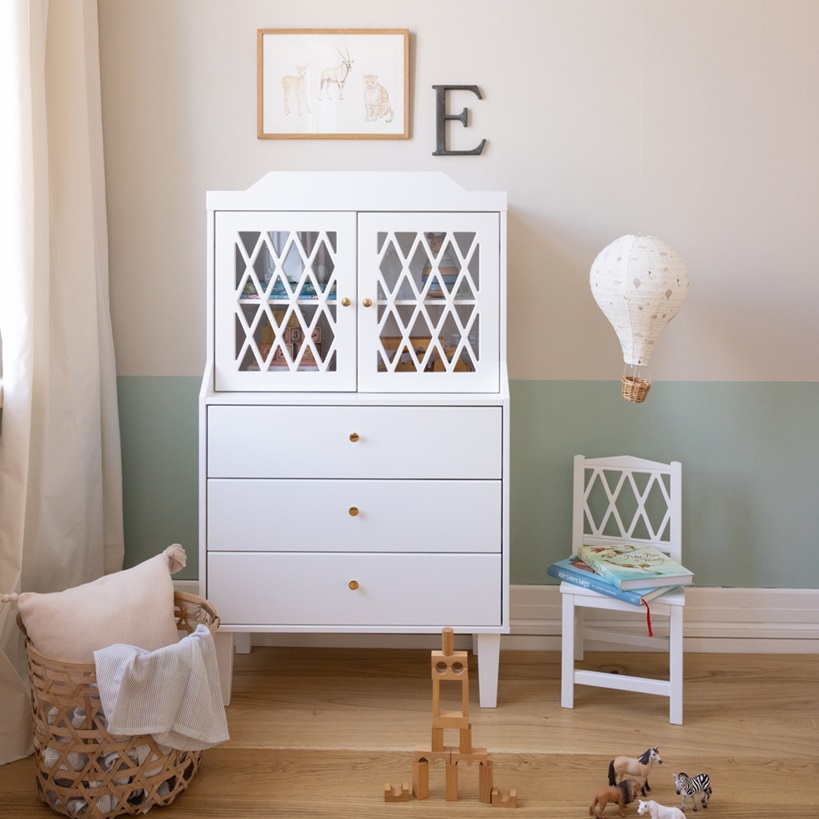 Cam Cam, French Cabinet Harlequin, White 