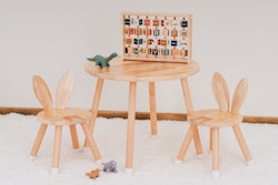 Babylove- bord med 2 kaninstolar, natur