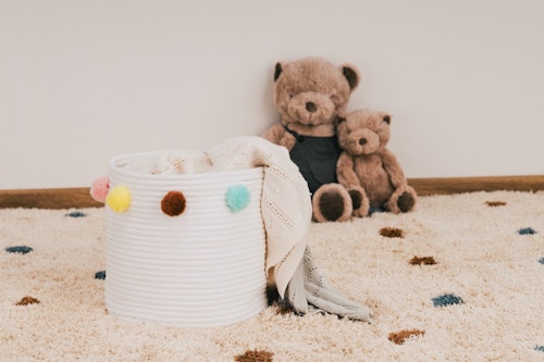 Babylove stor förvaringskorg till barnrummet (creme)