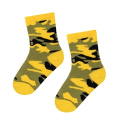 Yellow Camo Kids Sock - strumpor för barn
