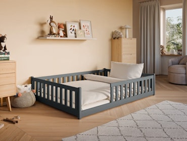 Stor juniorsäng Mira 140x200 cm, antracit