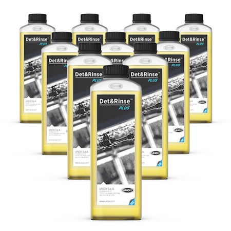 Unox Det&Rinse Plus 1L (10-pack) Rengörning Extra starkt rengörningsmedel från UNOX anpassat för Cheftop & Bakertop MIND.Maps