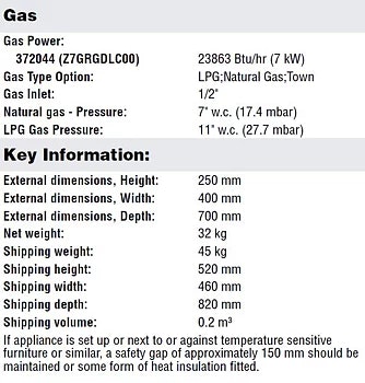 Lavastensgrill Gas, 400 - EVO700