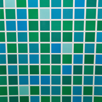 Kakeldekor, grön mosaik