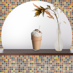 Kakeldekor, höst-mosaik