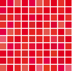 Kakeldekor, röd mosaik