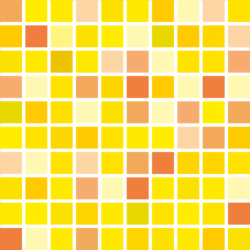 Kakeldekor, gul mosaik