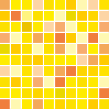 Kakeldekor, gul mosaik
