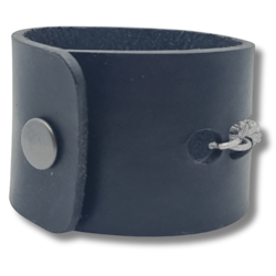 Armband, läder med kedja