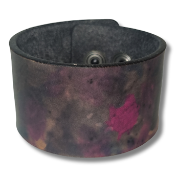 Armband, läder/marmorerat