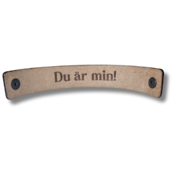 Armband, läder med hemlig text