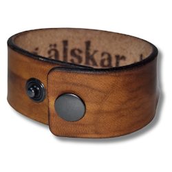 Armband, läder med hemlig text