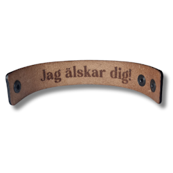 Armband, läder med hemlig text