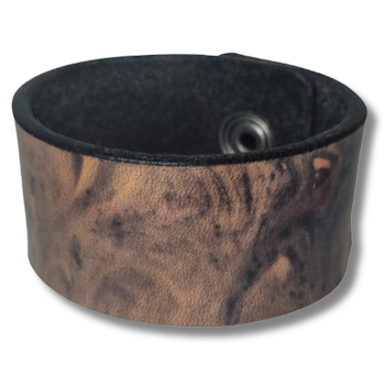 Armband, läder/marmorerat