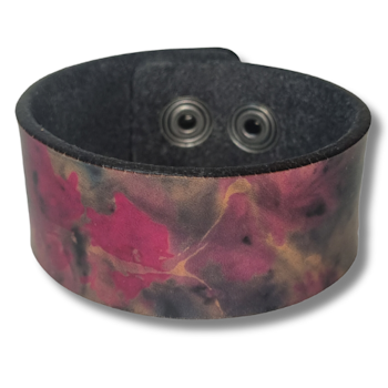 Armband, läder/marmorerat