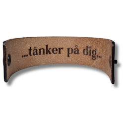 Armband, läder med hemlig text