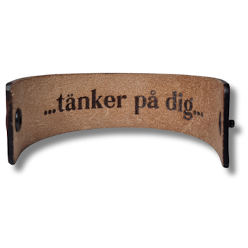 Armband, läder med hemlig text