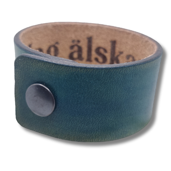 Armband, läder med hemlig text