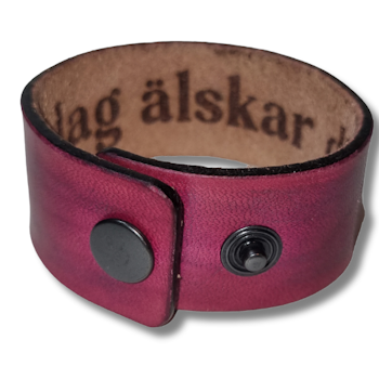 Armband, läder med hemlig text