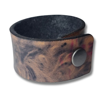 Armband, läder/marmorerat
