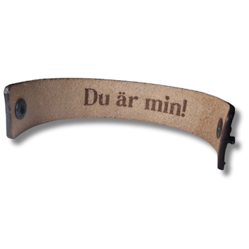 Armband, läder med hemlig text