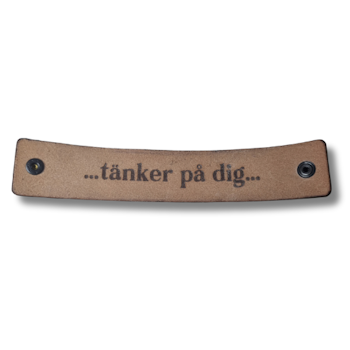 Armband, läder med hemlig text