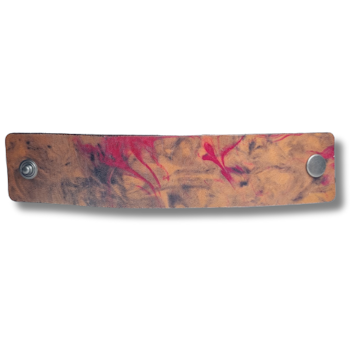 Armband, läder/marmorerat
