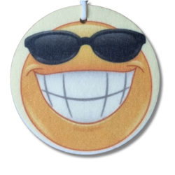 Luftfräschare, emoji med solglasögon