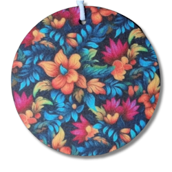 Luftfräschare, orange/blå/rosa blommor
