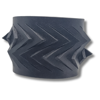 Armband, läder, taggar/svart