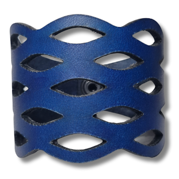 Armband, läder, moln/blå