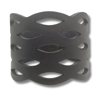 Armband, läder, moln/svart