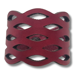 Armband, läder, moln/rosa
