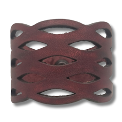 Armband, läder, moln/brunt