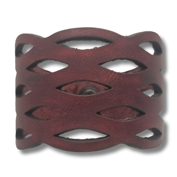 Armband, läder, moln/brunt