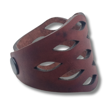 Armband, läder, moln/brunt