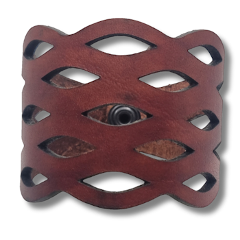 Armband, läder, moln/brunt