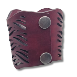 Armband, läder, vågor/brunrött