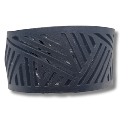Armband, läder, streck/svart
