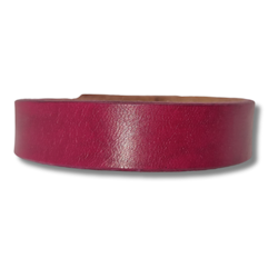 Armband, läder/cyklamen. Hemlig text "Jag är fan bra" inuti