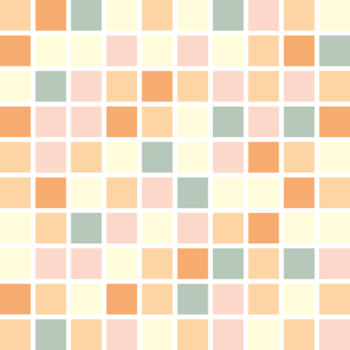 Kakeldekor, blek pastell mosaik